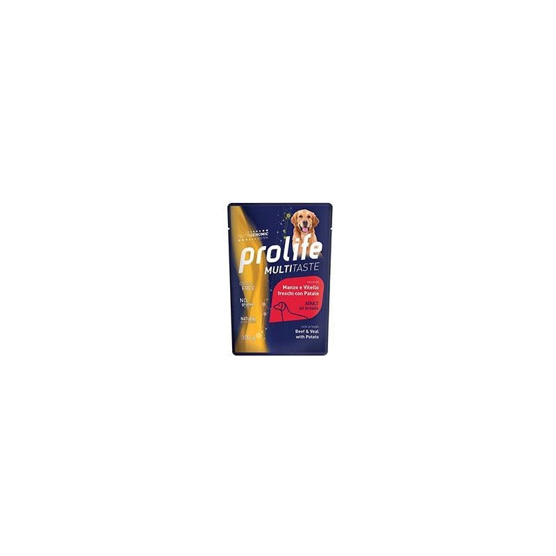 Prolife Dog Multitaste Umido Manzo Vitello e Patate busta 300g