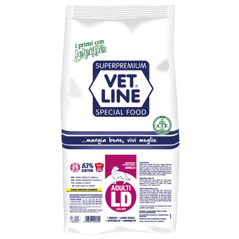 Vet Line Adulti LD Agnello 3 Kg