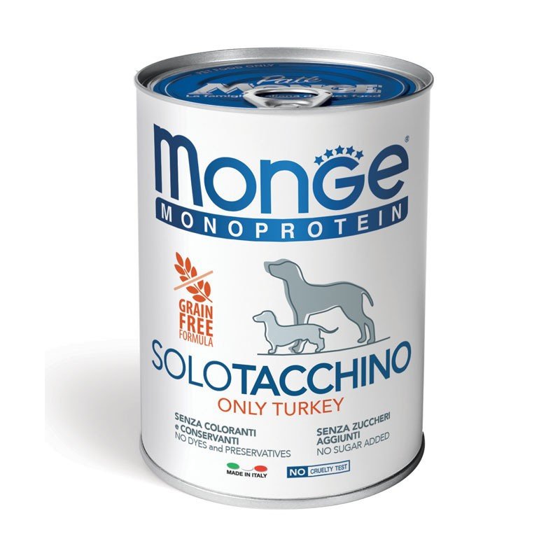 Monge Monoproteico Patè Solo Tacchino 400 Gr