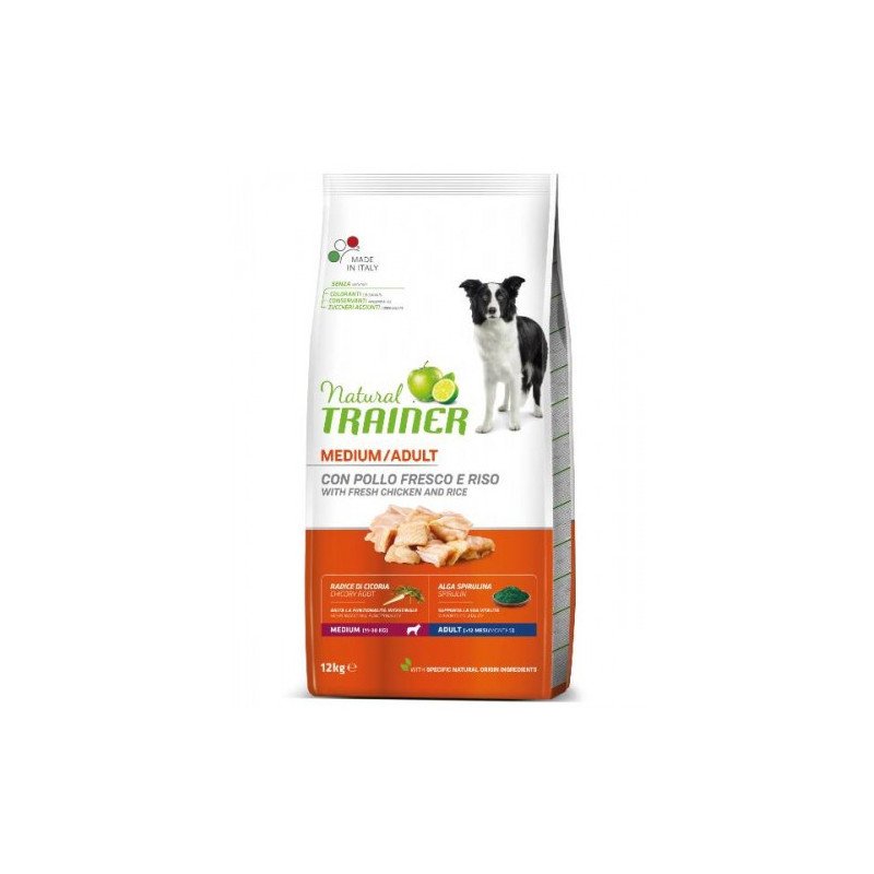 Natural Trainer - Cane Adult Medium con Pollo e Riso da 12 Kg