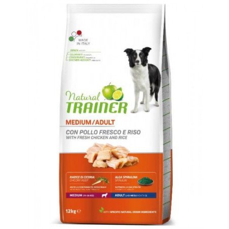 Natural Trainer - Cane Adult Medium con Pollo e Riso da 12 Kg