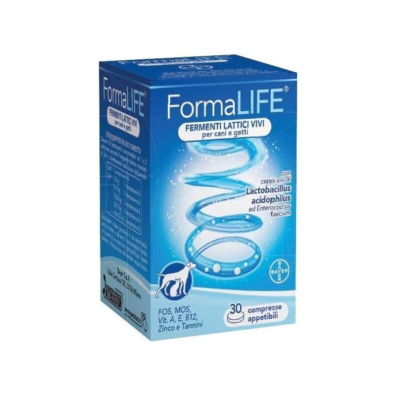 FormaLife Fermenti Lattici Vivi per Cani e Gatti 30cpr appetibili