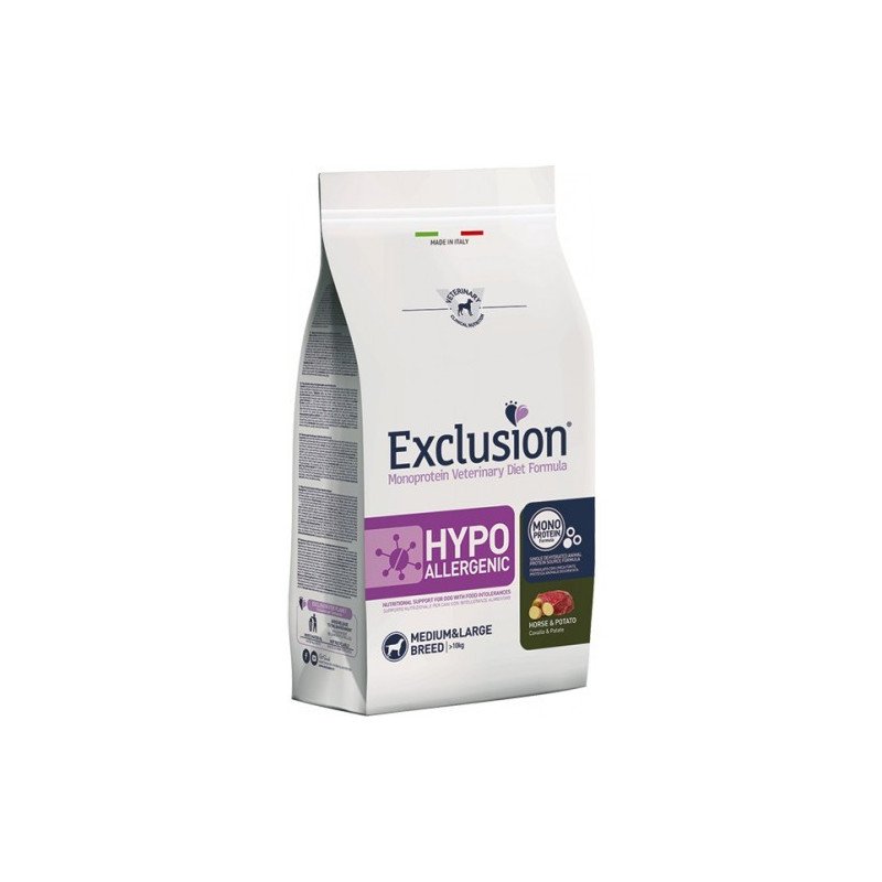 Exclusion  Diet Formula Hypoallergenic Cavallo/Patate Cani Taglia Media/Grande Sacco 2kg