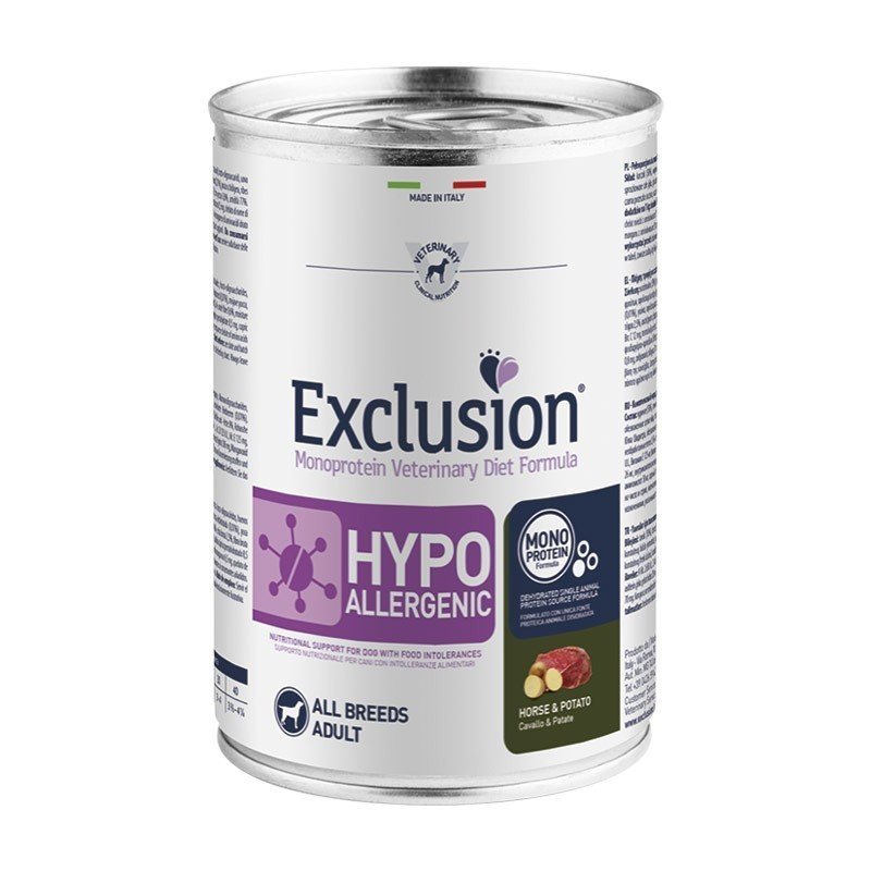 Exclusion Dog Adult Diet Hypoallergenic Cavallo e Patate 400g