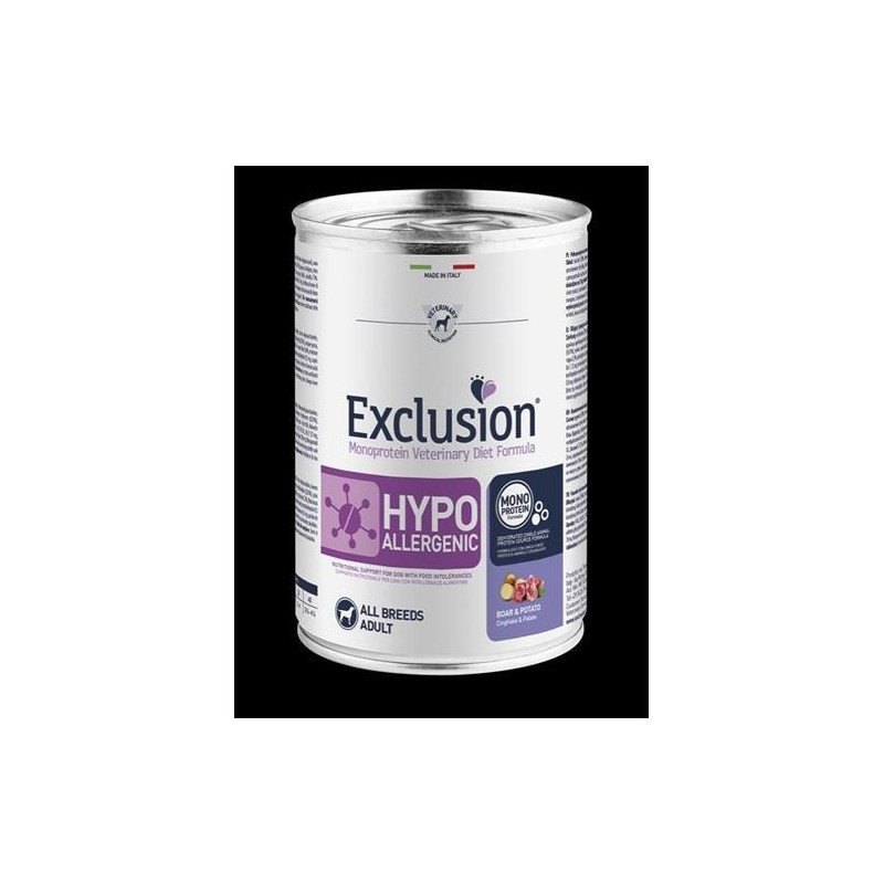 Exclusion Diet Hypoallergenic Cane Adulto Cinghiale e Patate  400g