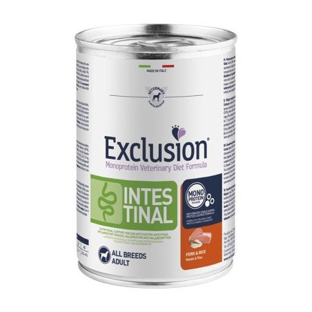 Exclusion Dog Diet Intestinal Maiale e Riso 400g