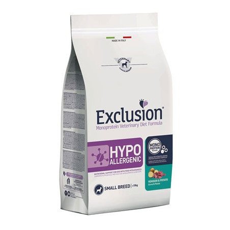 Exclusion Diet Cane Hypoallergenic Adult Small Cervo e Patate 2kg