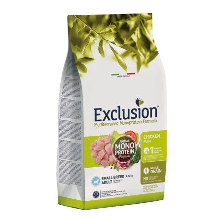 Exclusion Dog Mediterraneo Crocchette Pollo per Cani Adulti Taglia Piccola 500g