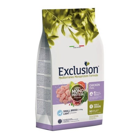 Exclusion Mediterraneo Crocchette Pollo per Cani Adulti Tg. Piccola 2 kg