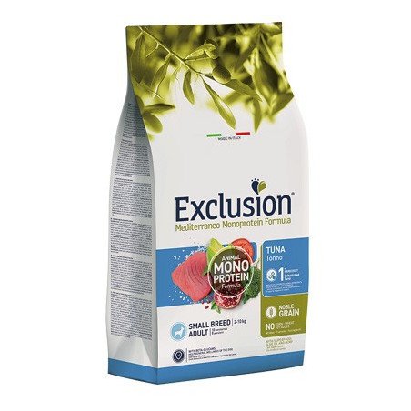 Exclusion Dog  Mediterraneo Crocchette Tonno per Cani Adulti Tg. Piccola 2kg