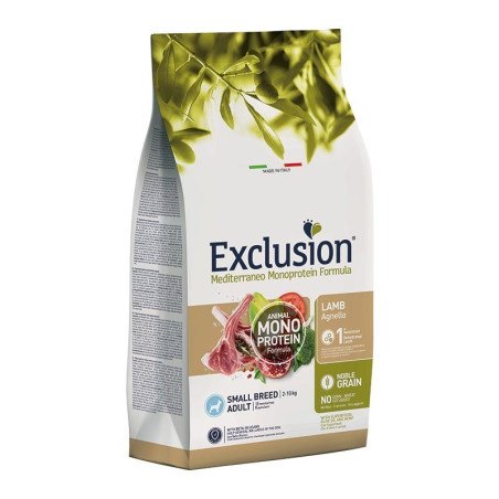 Exclusion Dog  Mediterraneo Crocchette Agnello per Cani Adulti Tg. Piccola 500g