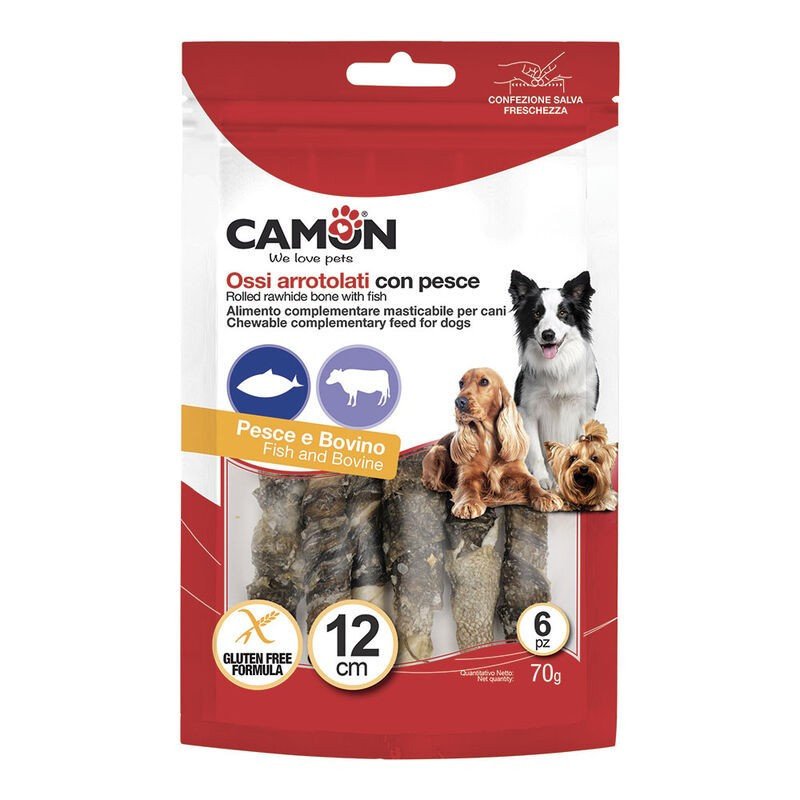 Camon Dog Stick Rolls con Pesce  12cm 70gr 6 pz