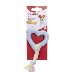 Camon Gioco Cuccioli Cuore 7cm in TPE c/Treccia Cotone AD037/E