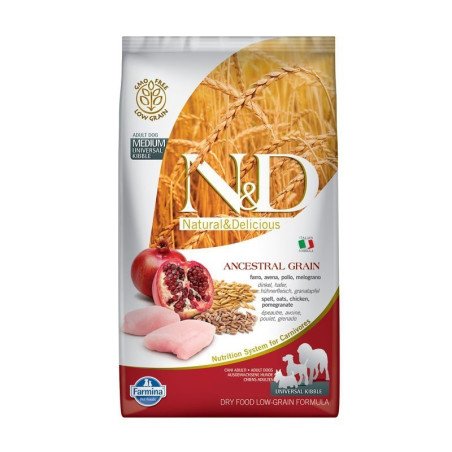 Farmina N/D Low Ancestral Grain Medium Maxi Adult Pollo e Melograno 12kg