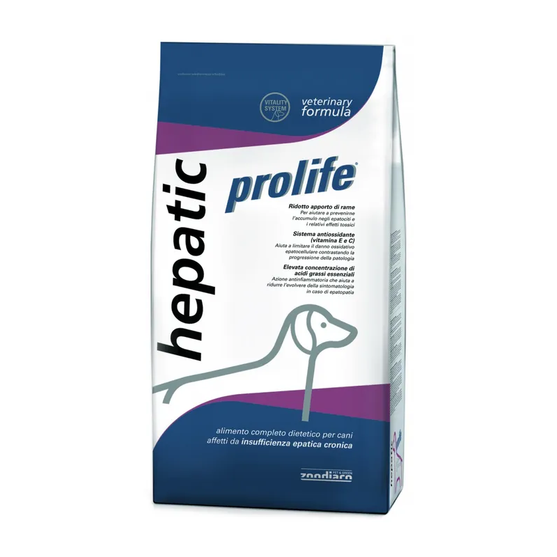 Prolife Veterinary Hepatic Cibo Secco Per Cani Sacco 2kg