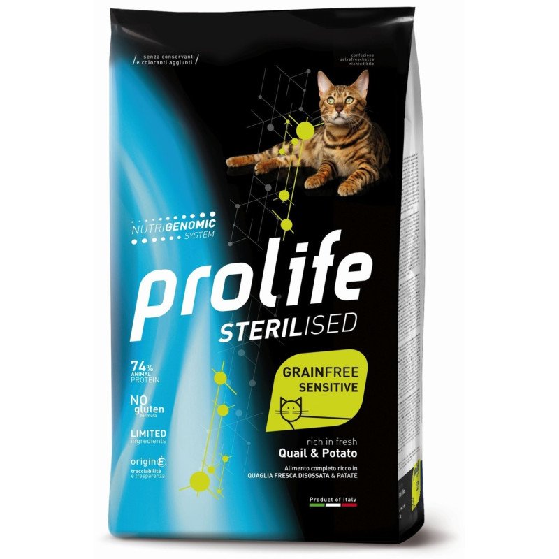 Prolife Cat Sterilised Grainfree Sensitive Quaglia e Patate - 1,5 kg