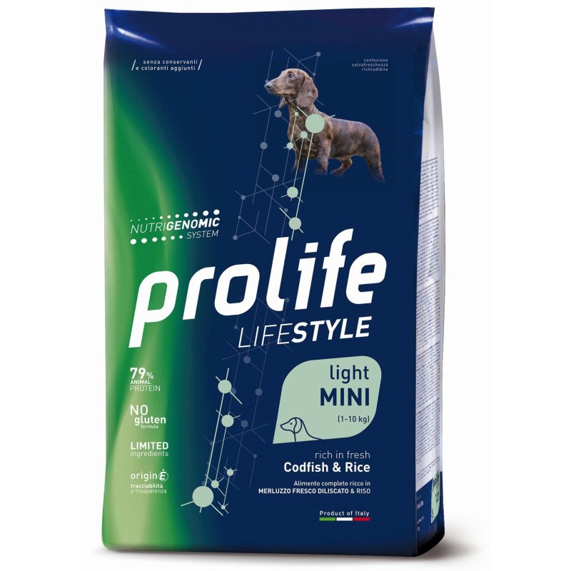 Prolife Life Style Light per Cani Mini con Merluzzo e Riso 7kg