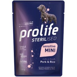 Prolife Dog Sterilised Sensitive Adult Maiale e Riso - Mini 100gr