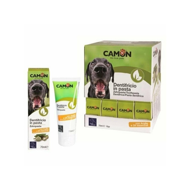 Camon Dentifricio per Cani in Pasta con Argille e Oli Essenziali 70 ml