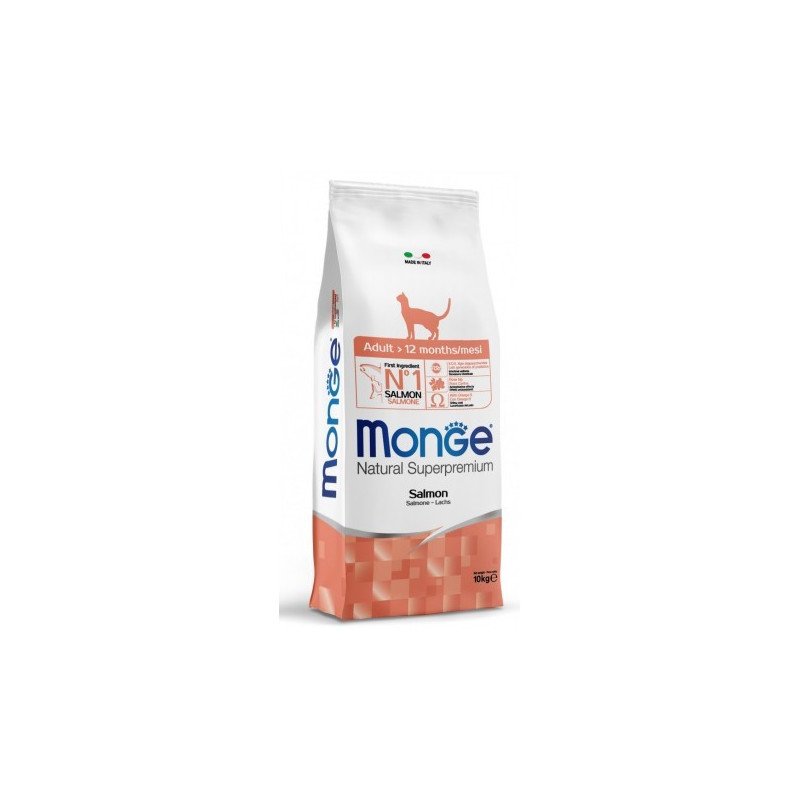 Monge Salmone Cibo Secco Gatti Adulti  10 Kg