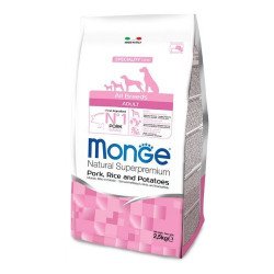 Monge Maiale Riso E Patate Cibo Secco Per Cani Adulti Sacco 2,5 Kg