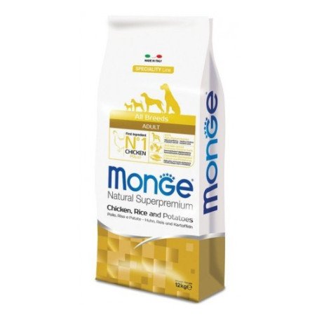 Monge Pollo Riso E Patate Cibo Secco Per Cani Adulti 12 Kg