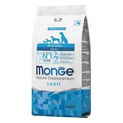 Monge Salmone E Riso Light Cibo Secco Cani Adulti Sacco 2,5 Kg