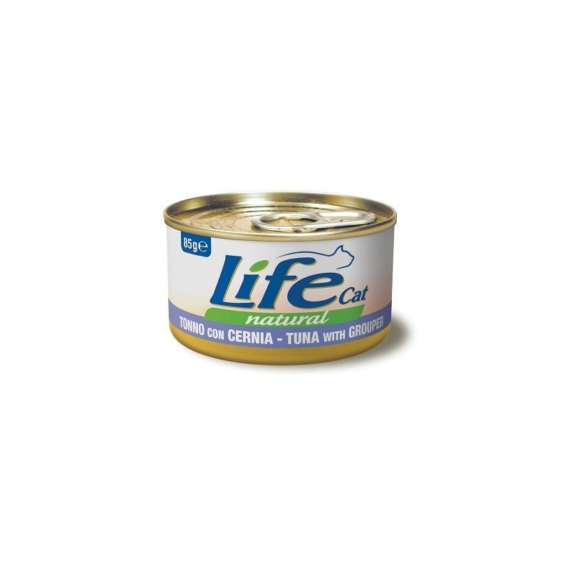 Life Cat Tonno con Cernia 85g umido gatto