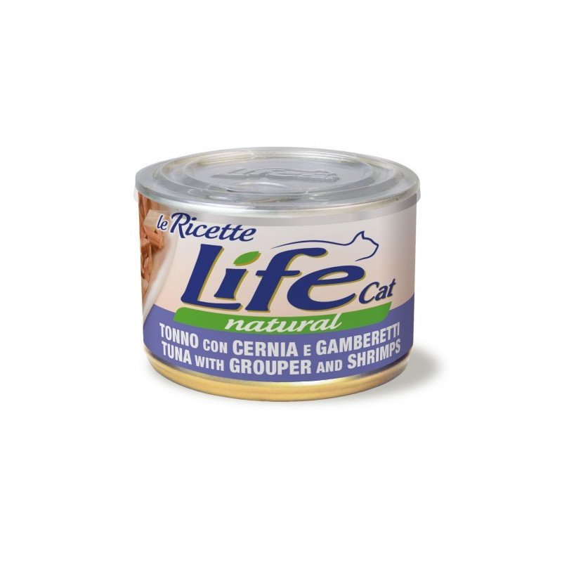 Life Cat Natural Le Ricette Tonno Cernia Gamberetti 150g