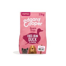 Edgard & Cooper Puppy Carne Fresca Di Anatra E Pollo Allevati A Terra Senza Cereali 2,5 Kg