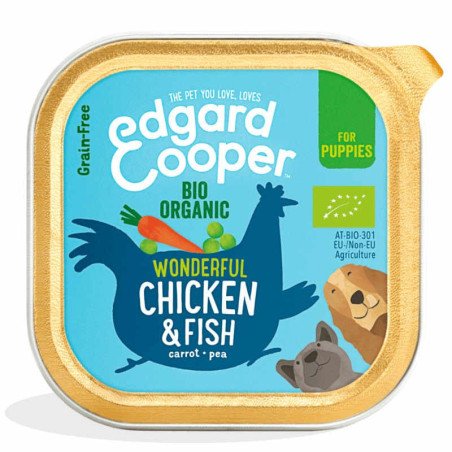 Edgard & Cooper Puppy Pollo E Pesce Biologici Senza Cereali 100 Gr